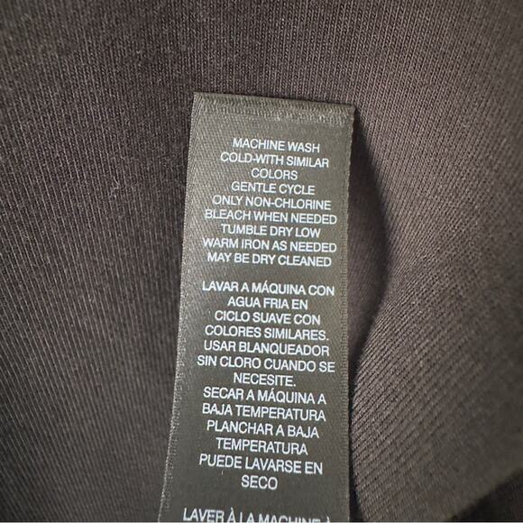 White House Black Market Bell Sleeve Sneaker Dress Classic Black Solid zip back - Picture 8 of 9